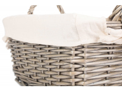 MEDIUM ANTIQUE WASH HANDLED STORAGE SOLUTION - LINED