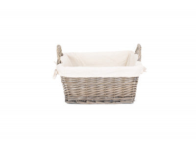 LARGE ANTIQUE WASH HANDLED STORAGE SOLUTION - LINED