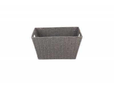 DEEP GREY PAPER ROPE TRAY - LARGE