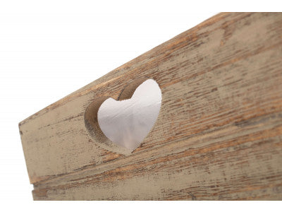 OAK EFFECT PLANTER with PLASTIC LINING