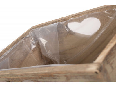 OAK EFFECT PLANTER with PLASTIC LINING