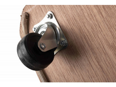 SMALL WHEELED RATTAN CORDURA LINED LOG BASKET