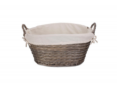 SMALL WASH BASKET with WHITE LINING