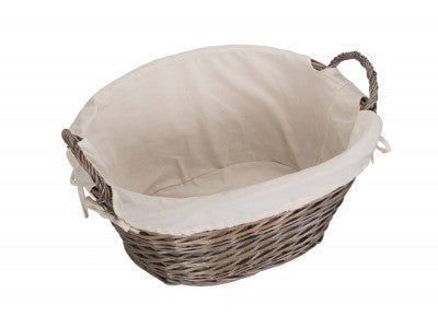 SMALL WASH BASKET with WHITE LINING