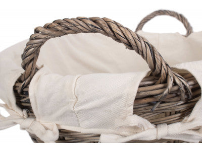 SMALL WASH BASKET with WHITE LINING