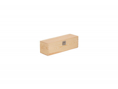 SINGLE BOTTLE CLEAR VARNISH WOODEN BOX