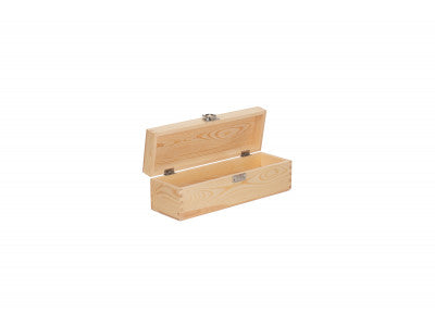 SINGLE BOTTLE CLEAR VARNISH WOODEN BOX