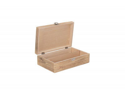 TWO BOTTLE OAK EFFECT WOODEN BOX