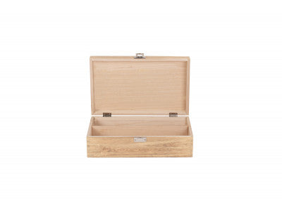 TWO BOTTLE OAK EFFECT WOODEN BOX