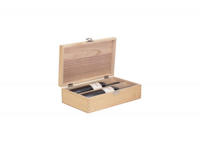 TWO BOTTLE CLEAR VARNISH WOODEN BOX