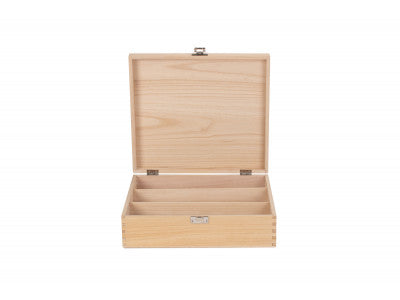 THREE BOTTLE CLEAR VARNISH WOODEN BOX