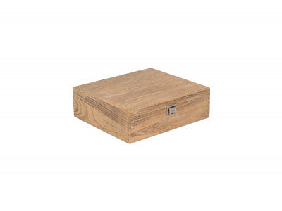 THREE BOTTLE OAK EFFECT WOODEN BOX