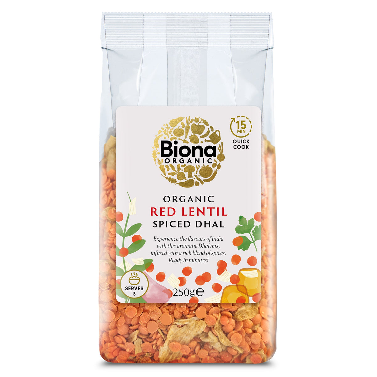 Biona Organic Spiced Lentil Dhal (250g)