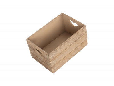 SMALL OAK EFFECT HEART CUT-OUT CRATE
