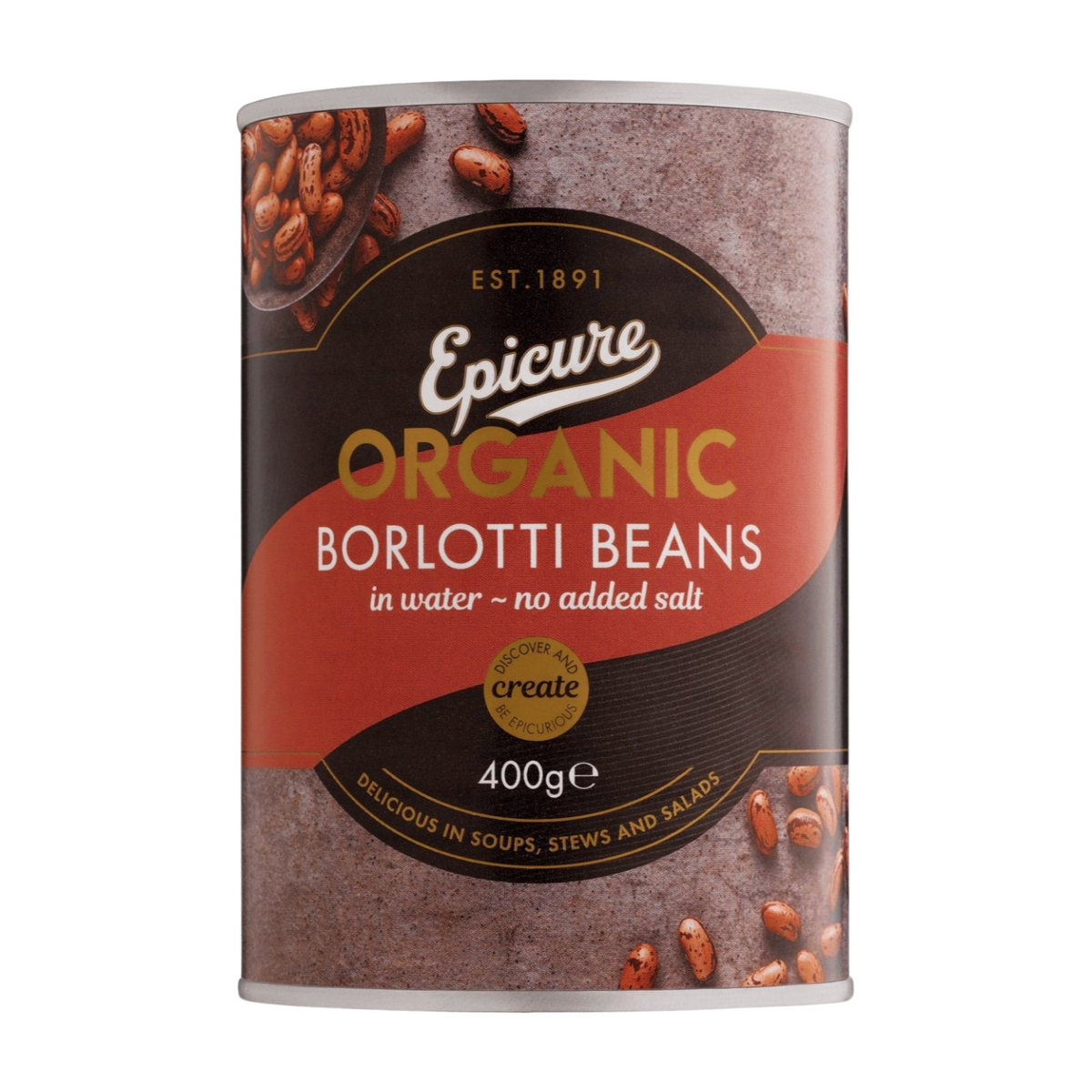 Epicure Organic Borlotti Beans (400g)