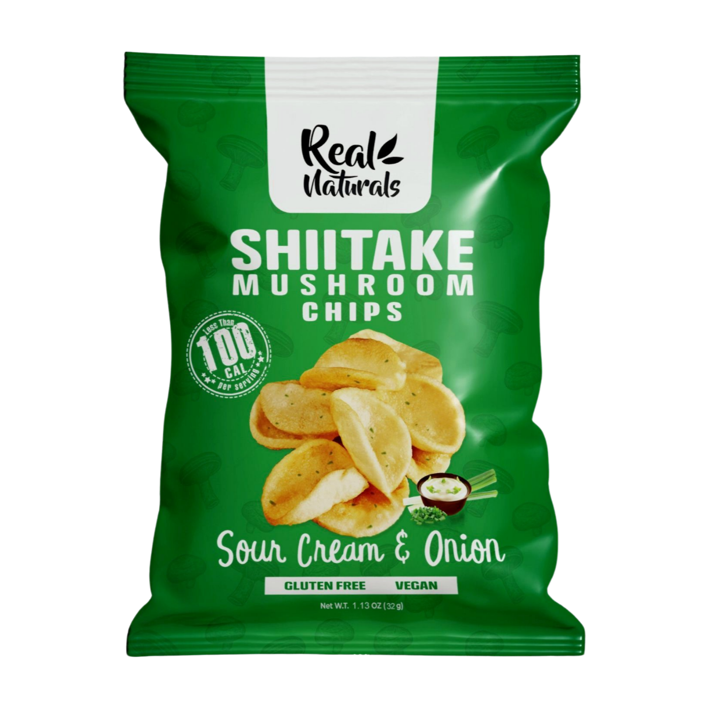 Real Naturals Sour Cream & Onion Shiitake Mushroom Crisps (32g)