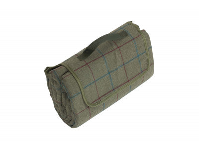GREEN TWEED PICNIC BLANKET