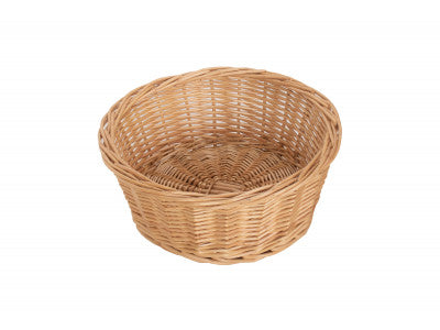 24cm ROUND BUFF WILLOW TAPERED TRAY