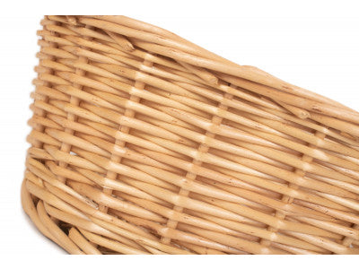 24cm ROUND BUFF WILLOW TAPERED TRAY