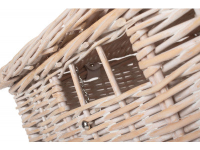 24" WHITE WASH CHEST HAMPER