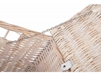 24" WHITE WASH CHEST HAMPER