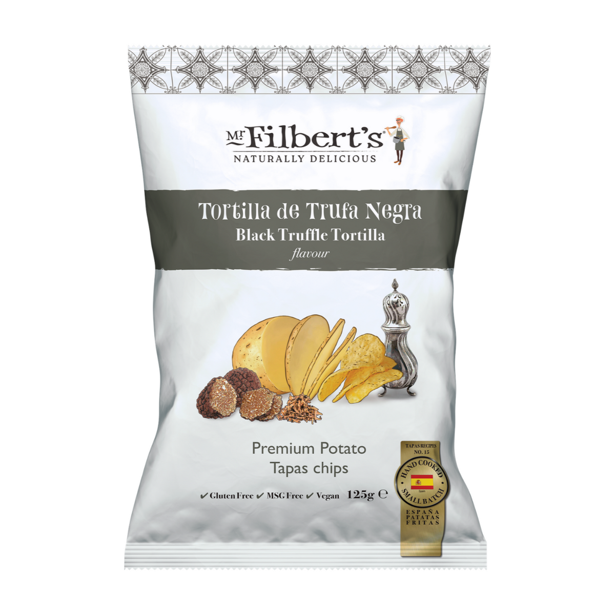 Mr Filbert's Black Truffle Tortilla Flavour Crisps (125g)