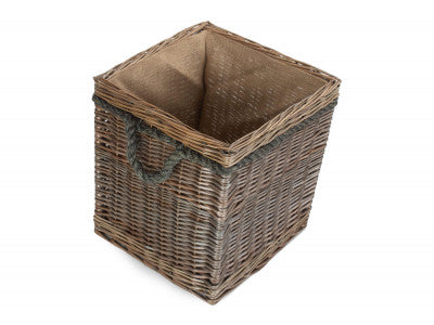 SQUARE ROPE HANDLED STORAGE BASKET