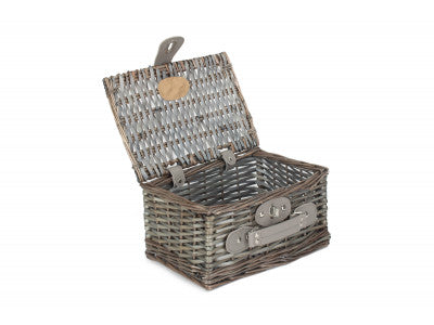 SMALL ANTIQUE WASH SPLIT WILLOW CHEST HAMPER