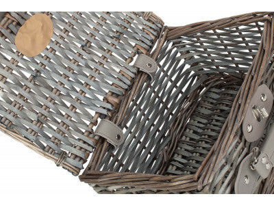 SMALL ANTIQUE WASH SPLIT WILLOW CHEST HAMPER