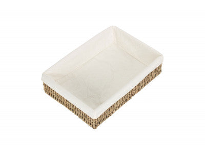 MEDIUM LINED RECTANGULAR SEAGRASS TRAY