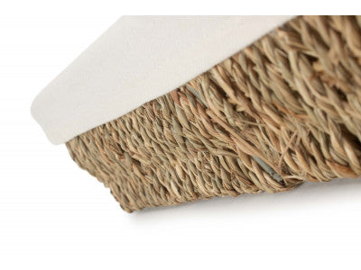 MEDIUM LINED RECTANGULAR SEAGRASS TRAY