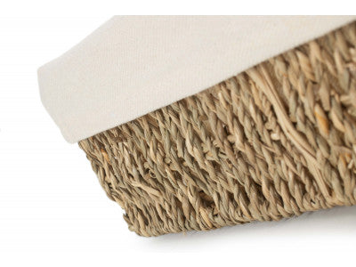 LARGE LINED RECTANGULAR SEAGRASS TRAY