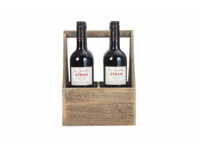 OAK EFFECT 4 BOTTLE CARRIER