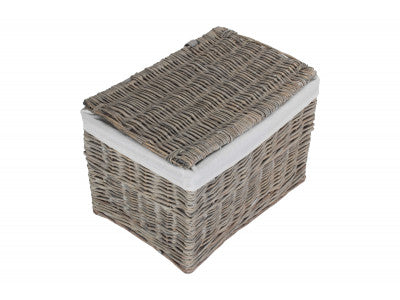 19" GREY WASH STORAGE HAMPER