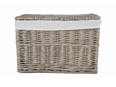 19" GREY WASH STORAGE HAMPER