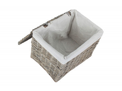 19" GREY WASH STORAGE HAMPER