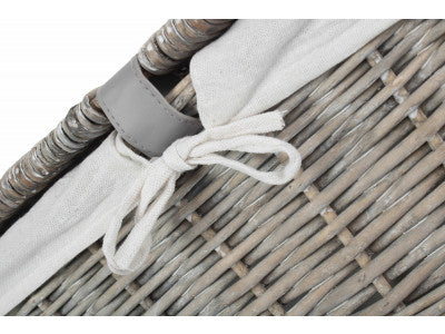 24" GREY WASH STORAGE HAMPER