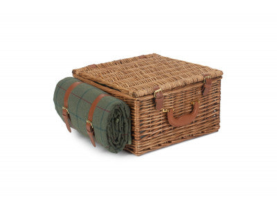 DELUXE GREEN TWEED 2 PERSON HAMPER