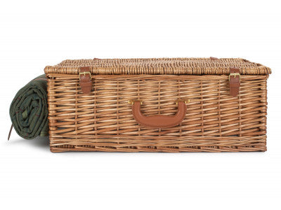 DELUXE GREEN TWEED 4 PERSON HAMPER