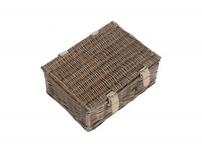 10" ANTIQUE WASH WILLOW HANDLE HAMPER