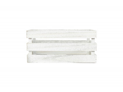 SMALL VINTAGE SLATTED WOODEN CRATE