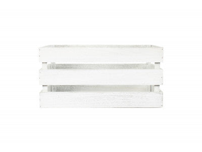 MEDIUM VINTAGE SLATTED WOODEN CRATE