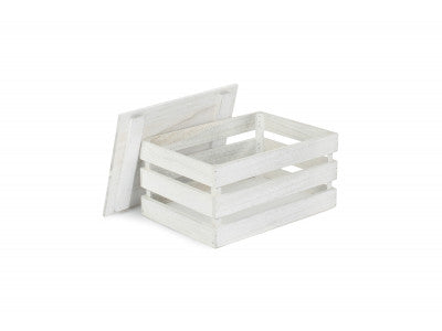 MEDIUM VINTAGE SLATTED WOODEN BOX