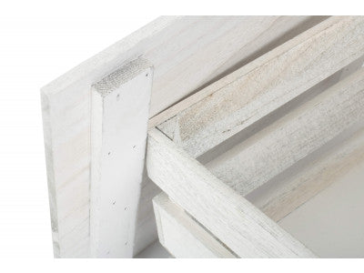 MEDIUM VINTAGE SLATTED WOODEN BOX