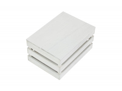 MEDIUM VINTAGE SLATTED WOODEN BOX