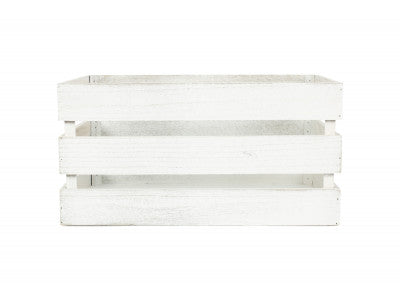 LARGE VINTAGE SLATTED WOODEN CRATE