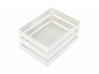 LARGE VINTAGE SLATTED WOODEN CRATE