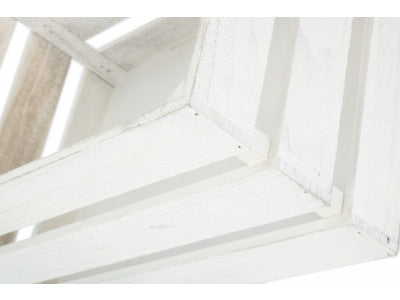 LARGE VINTAGE SLATTED WOODEN CRATE