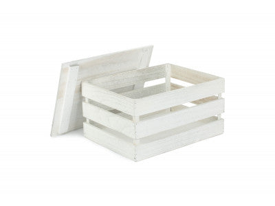 LARGE VINTAGE SLATTED WOODEN BOX