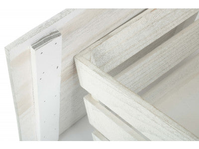 LARGE VINTAGE SLATTED WOODEN BOX